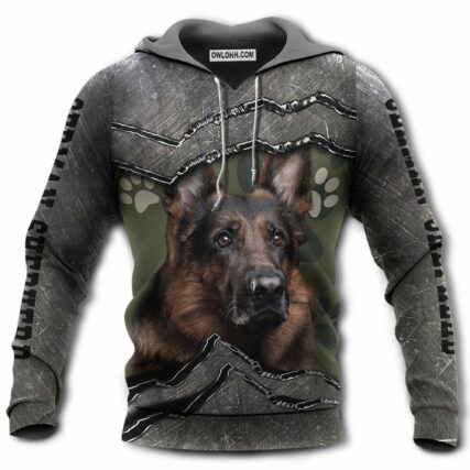 German Shepherd My Friend Dog Paw - Hoodie - Owl Ohh - Owl Ohh