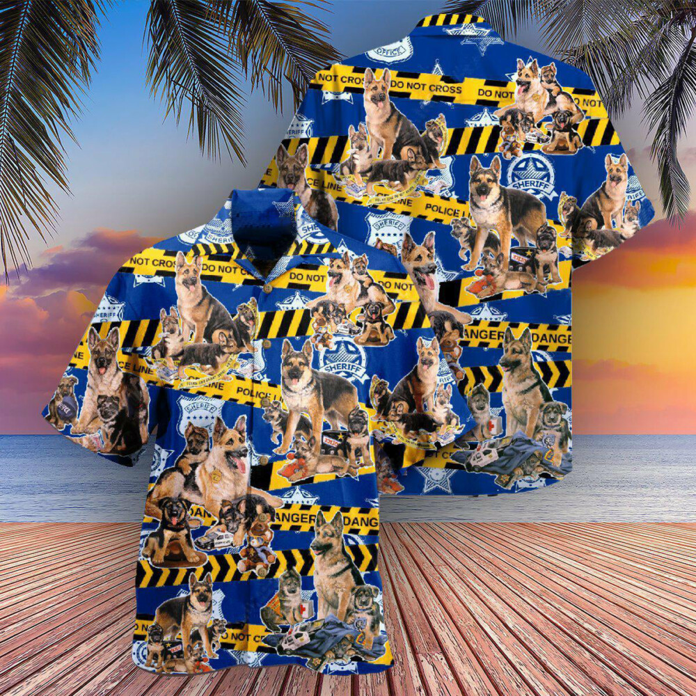 German Shepherd You Can Run But You Can't Hide - Hawaiian Shirt - Owl Ohh - Owl Ohh