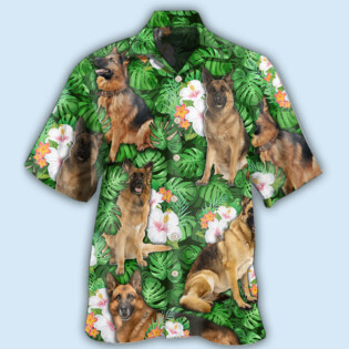 German Shepherd Dog Lover Tropical Life Cool Style - Hawaiian Shirt - Owl Ohh - Owl Ohh