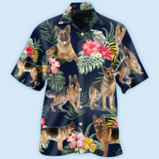 German Shepherd Tropical Floral Lover - Hawaiian Shirt - Owl Ohh - Owl Ohh