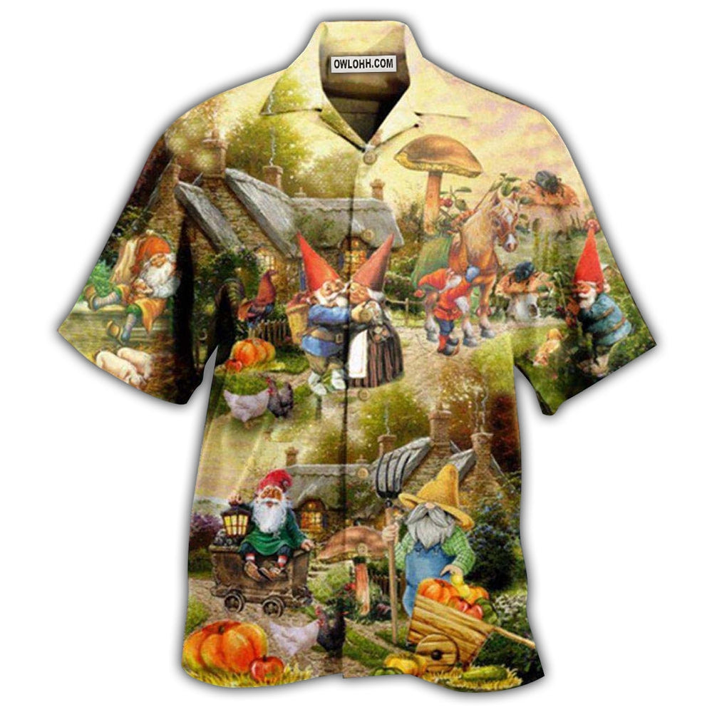 Gnome Farmer Oh Gnomes - Hawaiian Shirt - Owl Ohh - Owl Ohh
