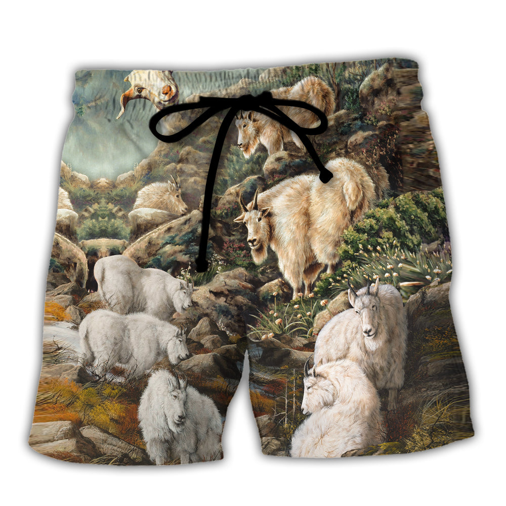 Goat Mountain Cool Style - Beach Short - Owl Ohh - Owl Ohh