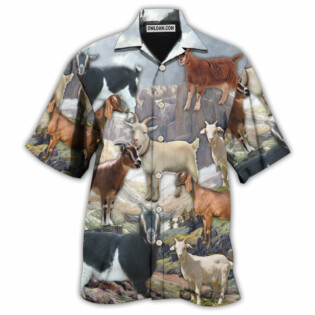 Goat On Mountain - Hawaiian Shirt - Owl Ohh - Owl Ohh
