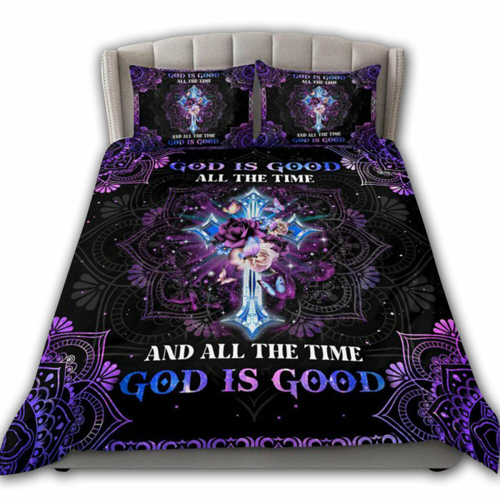 God Is Good All The Time Christian Purple - Bedding Cover - Owl Ohh - Owl Ohh