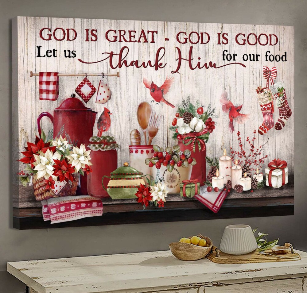 God Is Great God Is Good Jesus Landscape - Horizontal Poster - Owl Ohh - Owl Ohh