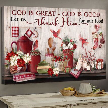 God Is Great God Is Good Jesus Landscape - Horizontal Poster - Owl Ohh - Owl Ohh