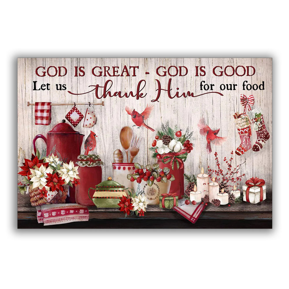 God Is Great God Is Good Jesus Landscape - Horizontal Poster - Owl Ohh - Owl Ohh