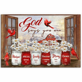 Cardinal God Says You Are - Horizontal Poster - Owl Ohh - Owl Ohh