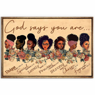 Black Woman God Says You Are Black Woman - Horizontal Poster - Owl Ohh - Owl Ohh