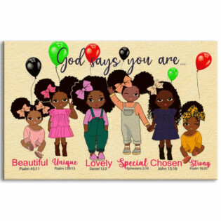Black Girl God Says You Are Black Girl - Horizontal Poster - Owl Ohh - Owl Ohh
