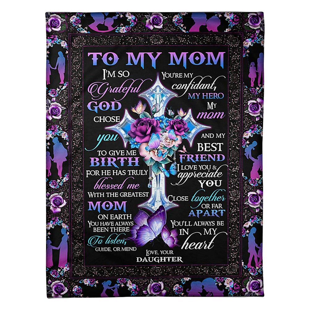 God To My Mom I Love You And Appreciate You - Flannel Blanket - Owl Ohh - Owl Ohh
