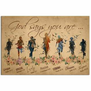 Running God Says You Are Running Woman - Horizontal Poster - Owl Ohh - Owl Ohh