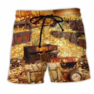 Gold Not All Treasure Is Gold Luxury - Beach Short - Owl Ohh - Owl Ohh