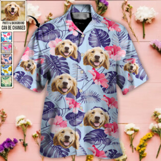 Dog Lucky You Want Tropical Custom Photo - Hawaiian Shirt - Personalized Photo Gifts-Owl Ohh
