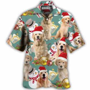 Golden Retriever Merry Christmas - Hawaiian Shirt - Owl Ohh - Owl Ohh