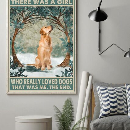 Golden Retriever Once Upon A Time Dog - Vertical Poster - Owl Ohh - Owl Ohh