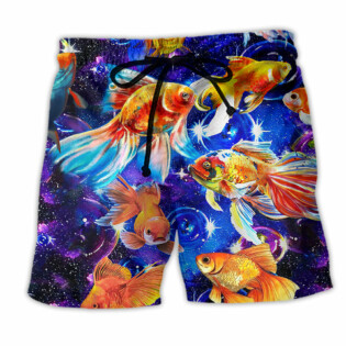 Goldfish In The Galaxy Amazing Colors - Beach Short - Owl Ohh - Owl Ohh