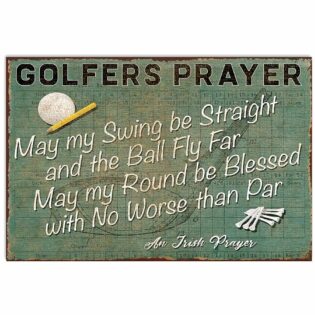 Golf Golfers Prayer Writer - Horizontal Poster - Owl Ohh - Owl Ohh