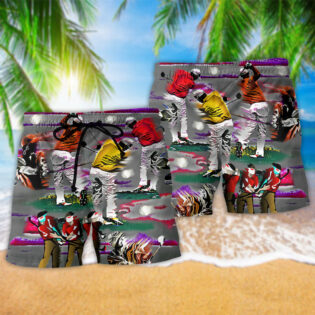 Golf Life Is A Game But Golfis Serious Color - Beach Short - Owl Ohh - Owl Ohh