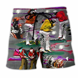 Golf Life Is A Game But Golfis Serious Color - Beach Short - Owl Ohh - Owl Ohh