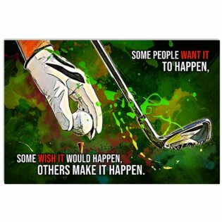 Golf Make It Happen Amazing - Horizontal Poster - Owl Ohh - Owl Ohh