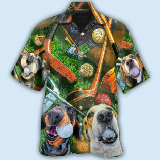 Golf Vintage Style Funny Dog - Hawaiian Shirt - Owl Ohh - Owl Ohh