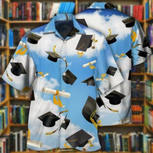 Graduation Paper Blue Sky - Hawaiian Shirt - Owl Ohh - Owl Ohh