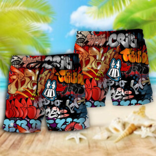 Graffiti Art Amazing Color - Beach Short - Owl Ohh - Owl Ohh