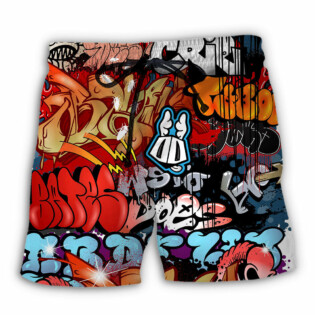 Graffiti Art Amazing Color - Beach Short - Owl Ohh - Owl Ohh