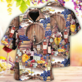 Wine Grape Wine Art - Hawaiian Shirt - Owl Ohh - Owl Ohh