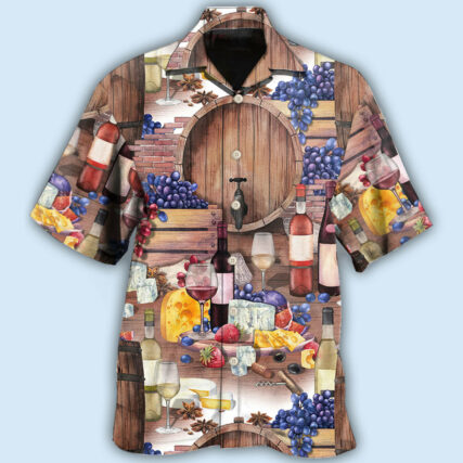 Wine Grape Wine Art - Hawaiian Shirt - Owl Ohh - Owl Ohh