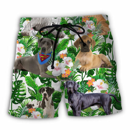 Great Dane Best Dog Dad - Beach Short - Owl Ohh - Owl Ohh