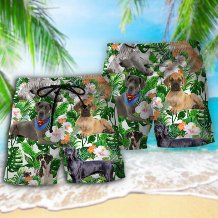 Great Dane Best Dog Dad - Beach Short - Owl Ohh - Owl Ohh