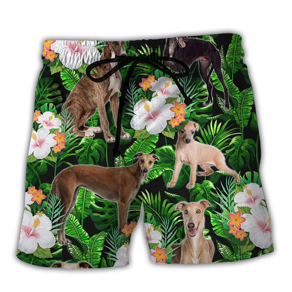 Greyhound Tropical Leaf Lover - Beach Short - Owl Ohh
