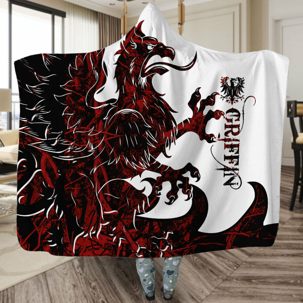 Viking Griffin Legend Red And White Cool Style - Hoodie Blanket - Owl Ohh - Owl Ohh