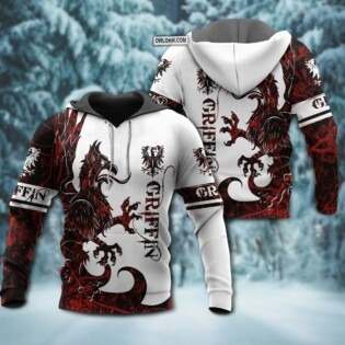 Viking Griffin Legend Red And White Style - Hoodie - Owl Ohh - Owl Ohh