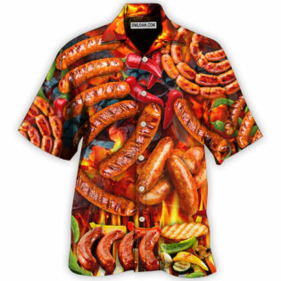 BBQ Hot Grilled Sausage Style - Hawaiian Shirt - Owl Ohh - Owl Ohh