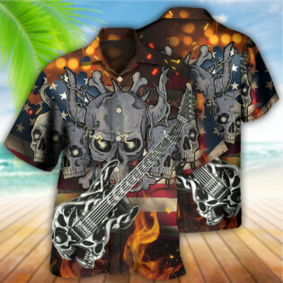 Guitar Independence Day America - Hawaiian Shirt - Owl Ohh - Owl Ohh