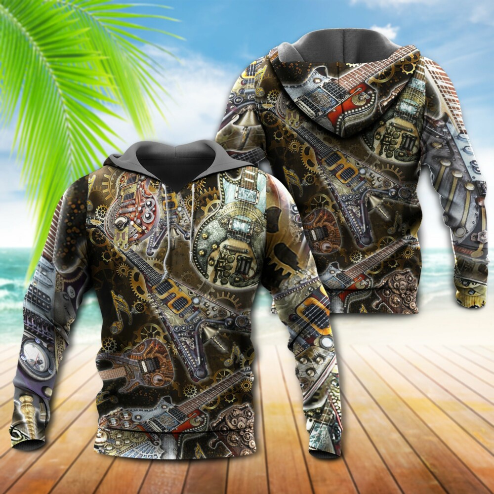 Guitar Music Guitar Machine Style - Hoodie - Owl Ohh - Owl Ohh