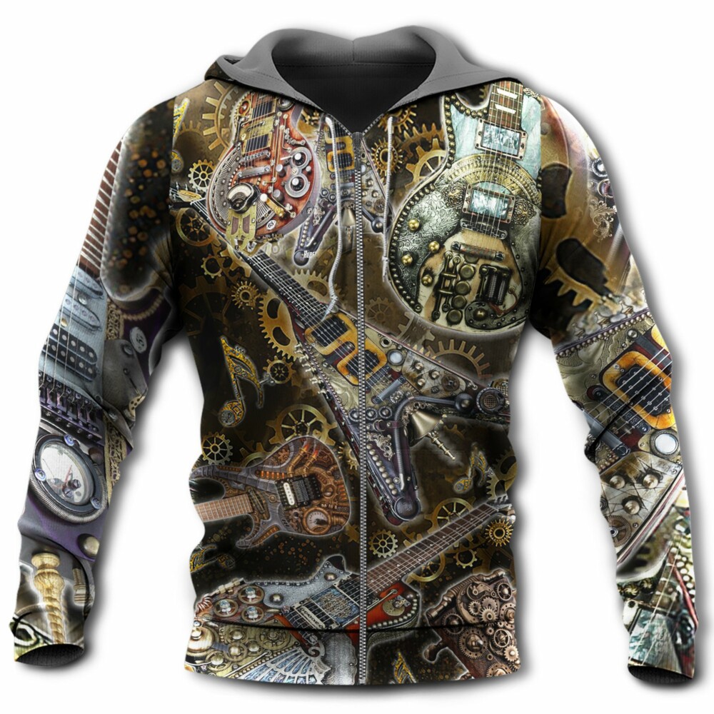 Guitar Music Guitar Machine Style - Hoodie - Owl Ohh - Owl Ohh