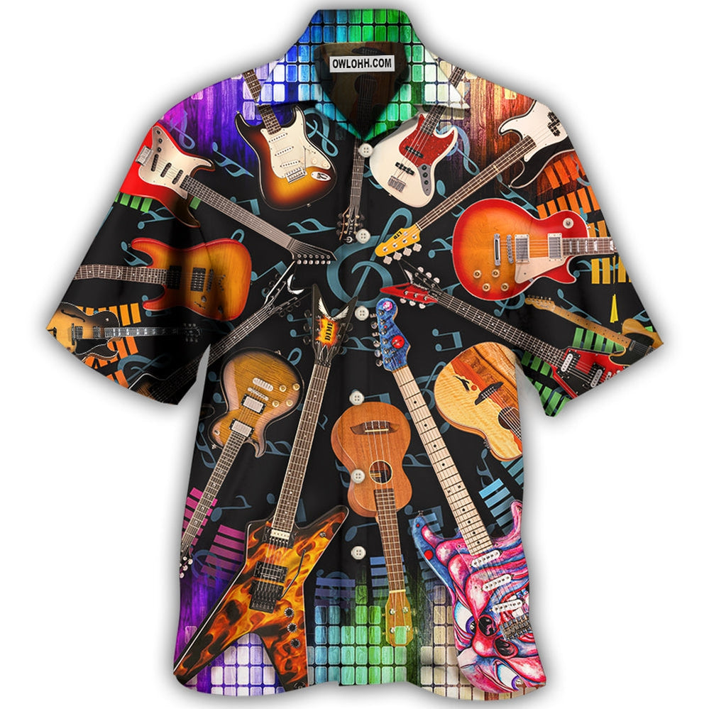 Guitar Love Music Style - Hawaiian Shirt - Owl Ohh for men and women, kids - Owl Ohh