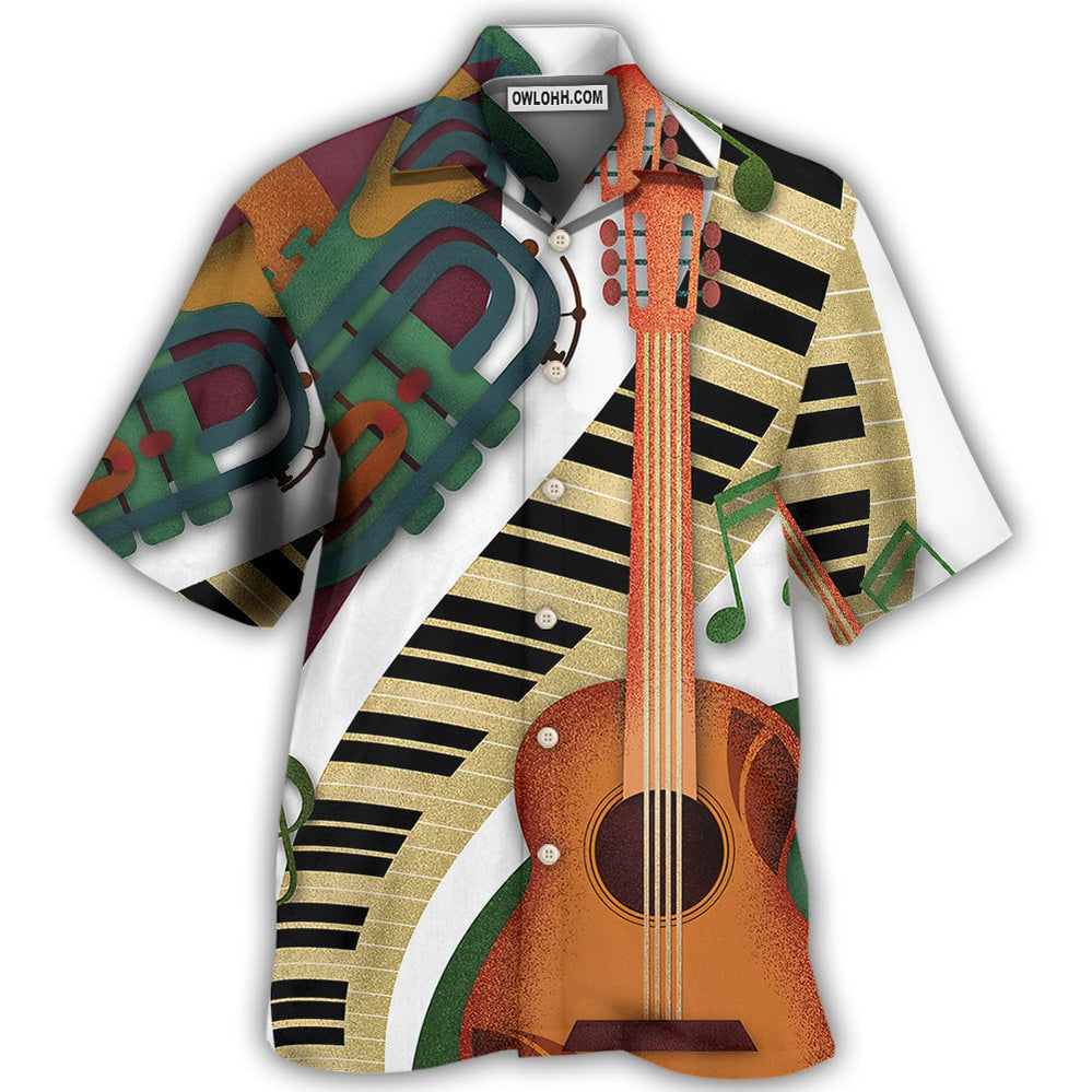 Guitar Vintage Classic - Hawaiian Shirt - Owl Ohh for men and women, kids - Owl Ohh