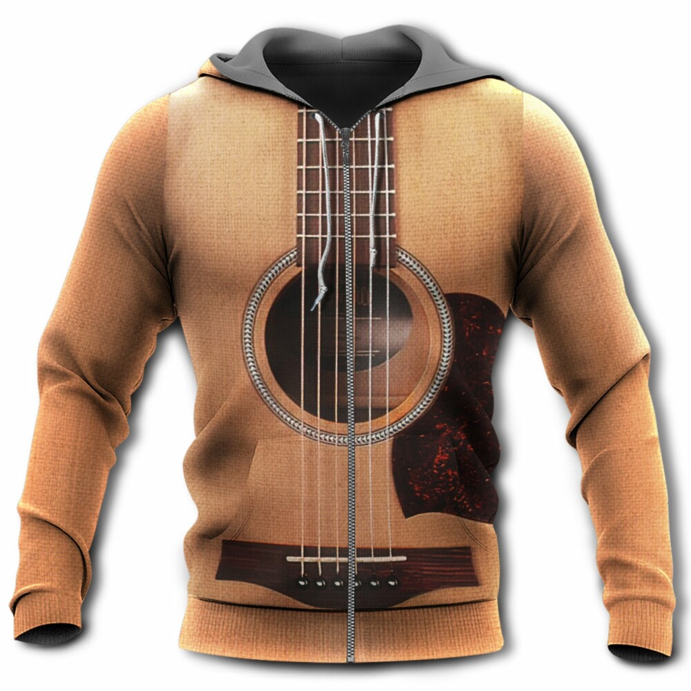 Guitar Wood Classic Vintage Style - Hoodie - Owl Ohh - Owl Ohh