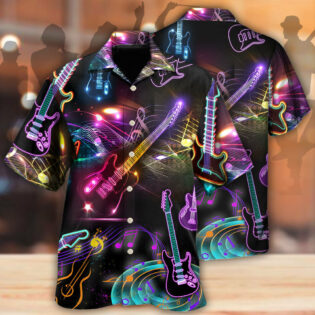 Guitar Neon Amazing Art - Hawaiian Shirt - Owl Ohh - Owl Ohh