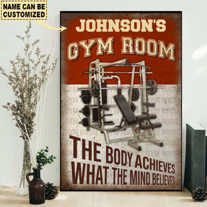 Gym Room Machine The Body Personalized - Vertical Poster - Owl Ohh - Owl Ohh