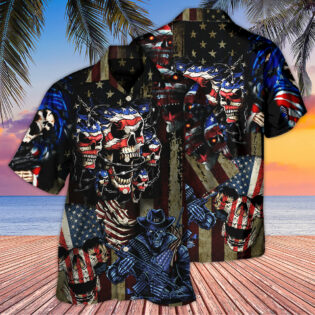 America Skull Pride - Hawaiian Shirt - Owl Ohh-Owl Ohh