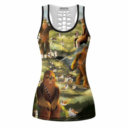 Star Wars The Last Jedi Chewbacca & Porgs - Tank Top Hollow