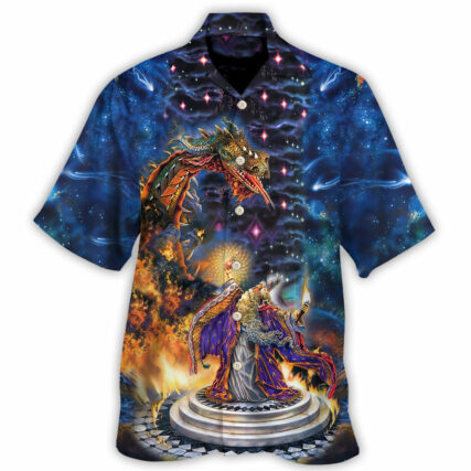 Wizards And Dragons Fight - Hawaiian Shirt - Owl Ohh-Owl Ohh