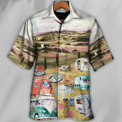 Camping Immense Meadow Art - Hawaiian Shirt - Owl Ohh - Owl Ohh