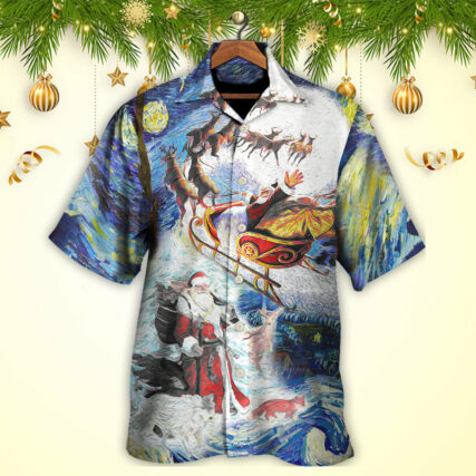 Christmas Friendly Santa With Animals - Hawaiian Shirt - Owl Ohh - Owl Ohh